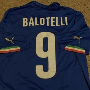 Mario Balotelli #9 2014 FIFA WORLD CUP Italy Puma Soccer Jersey